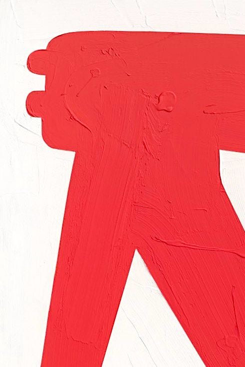 Obraz figuratywno-abstrakcyjny na płótnie w minimalistycznej formie - SHADOW OT THE PANTHER'S GRACE 1