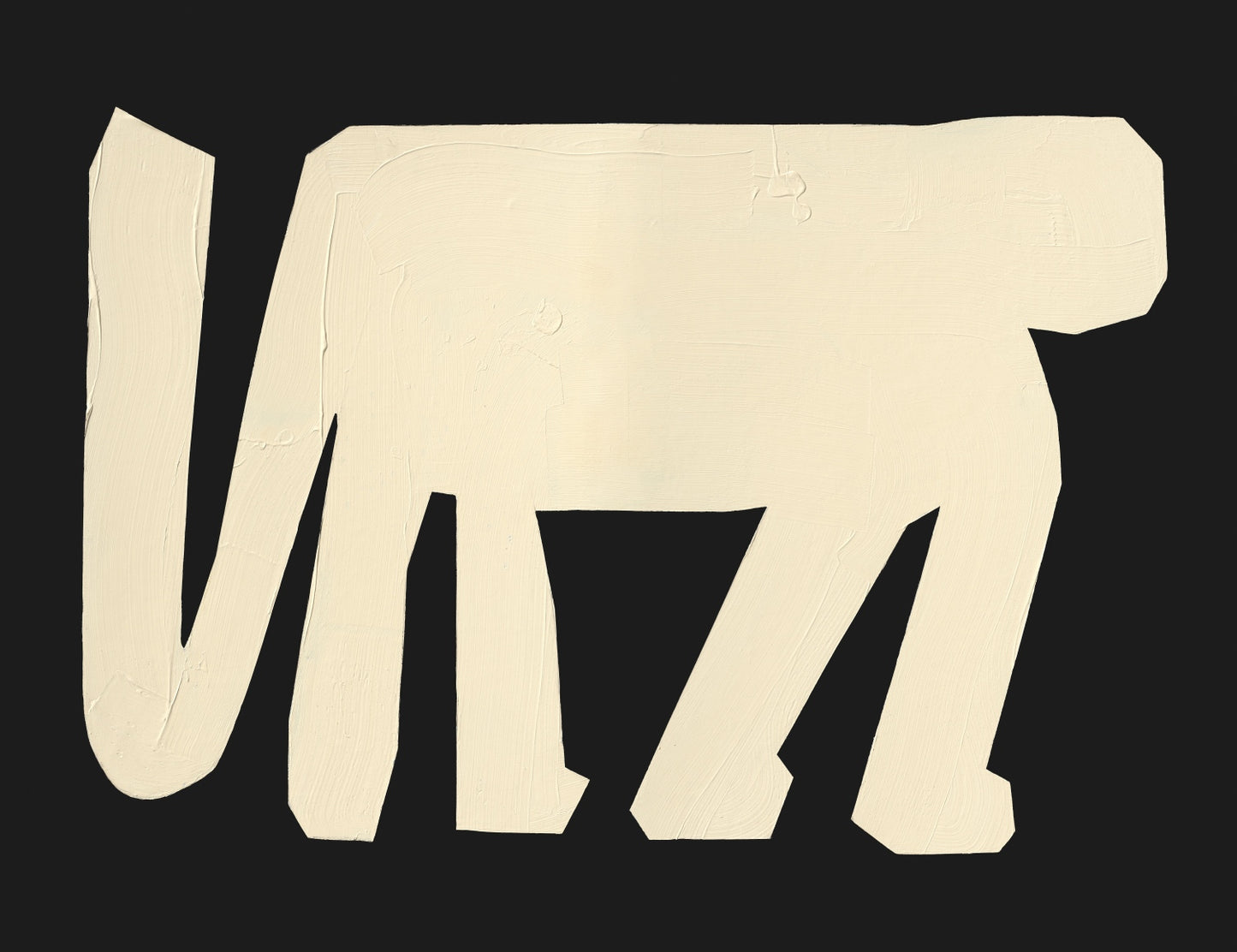 Obraz figuratywno-abstrakcyjny na płótnie w minimalistycznej formie - ODE TO THE APE 1