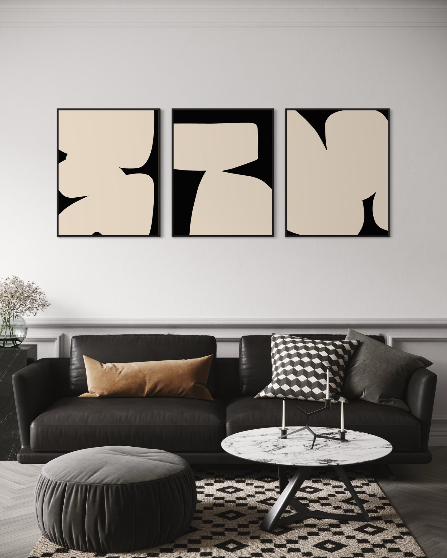 SET 3 - WHITE SHAPE I, II, III