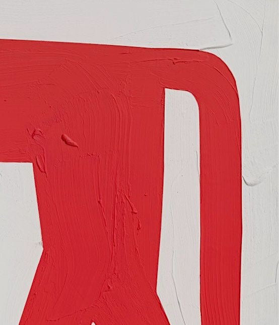 Obraz figuratywno-abstrakcyjny na płótnie w minimalistycznej formie - SHADOW OT THE PANTHER'S GRACE 1
