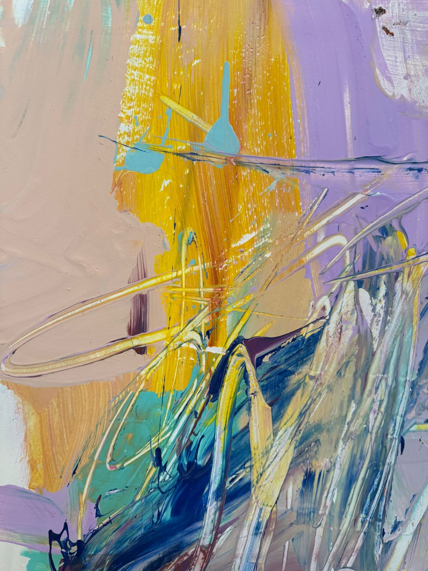 Hand-painted canvas – AZURE DANCE