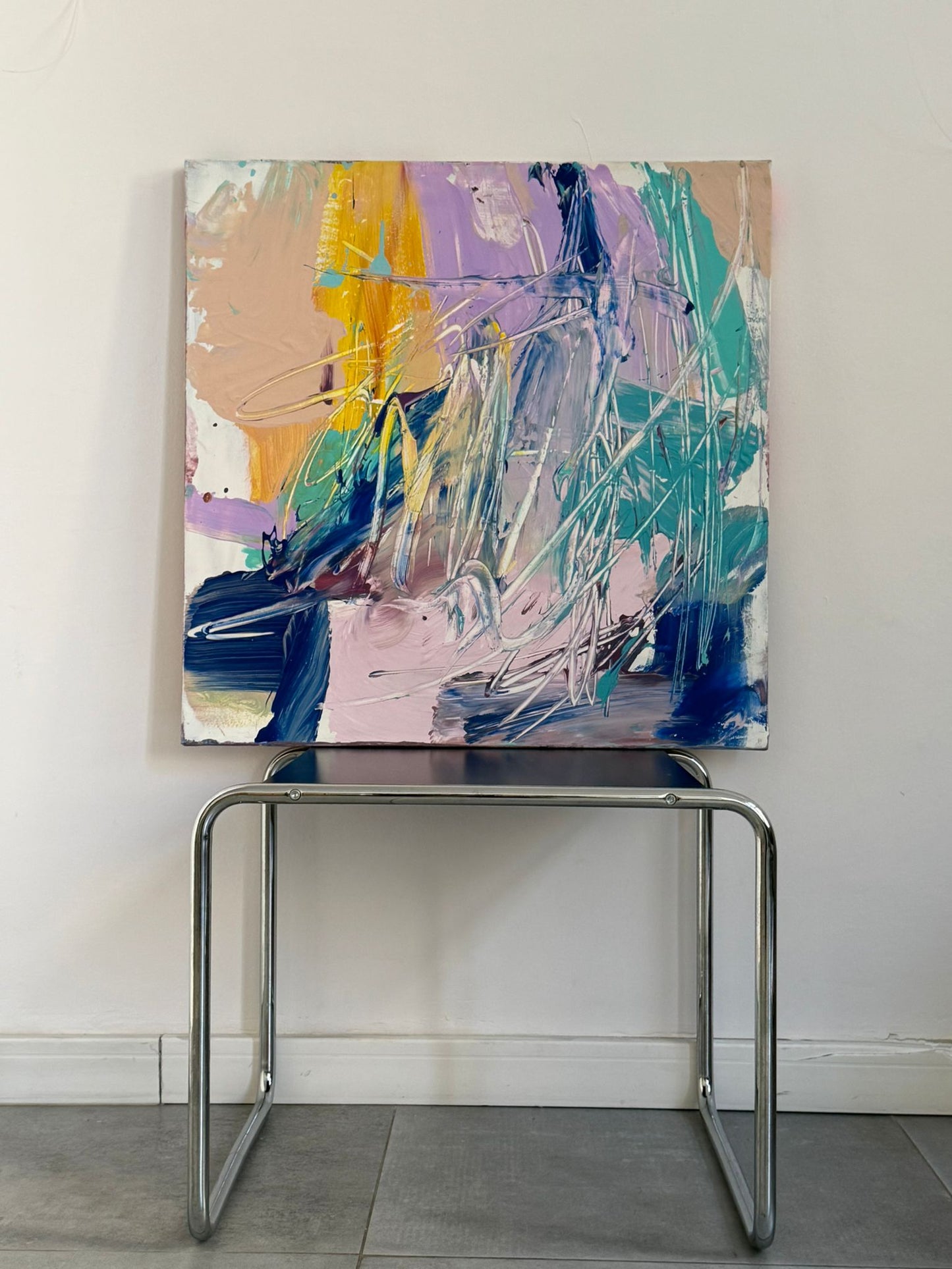 Hand-painted canvas – AZURE DANCE