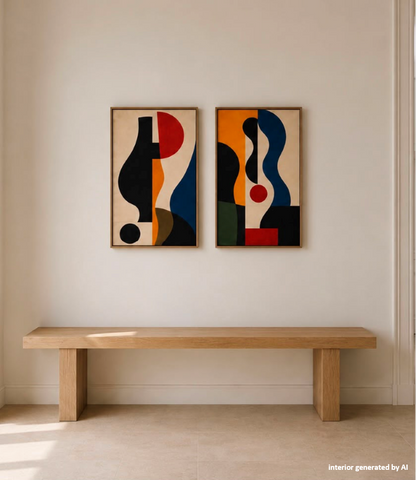 SET 2 - TWIN CURRENTS Gemälde auf Leinwand