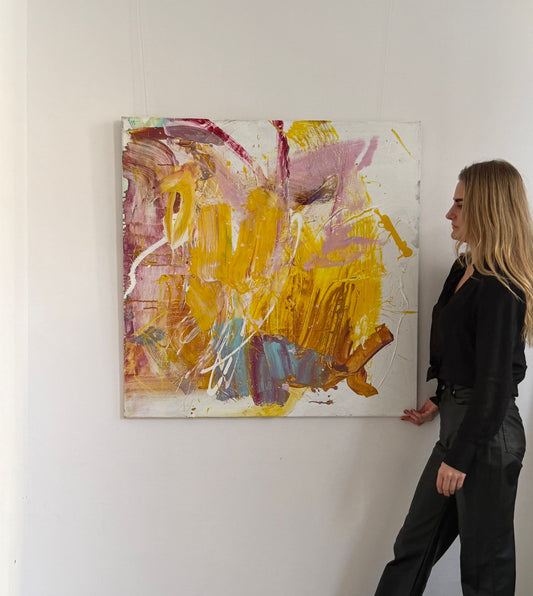 Handgemaltes Leinwandbild – LEMON SKY