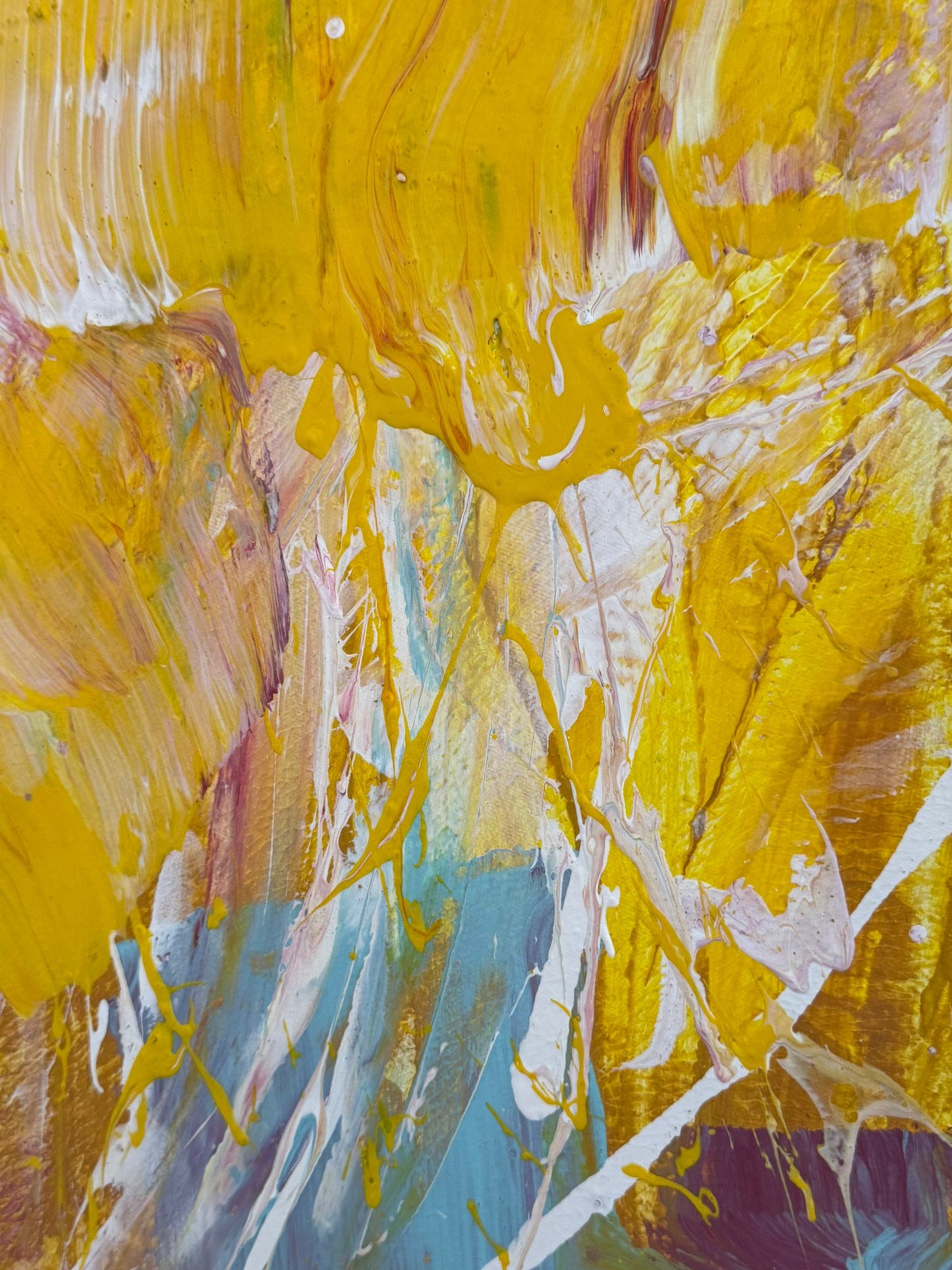 Hand-painted canvas – LEMON SKY