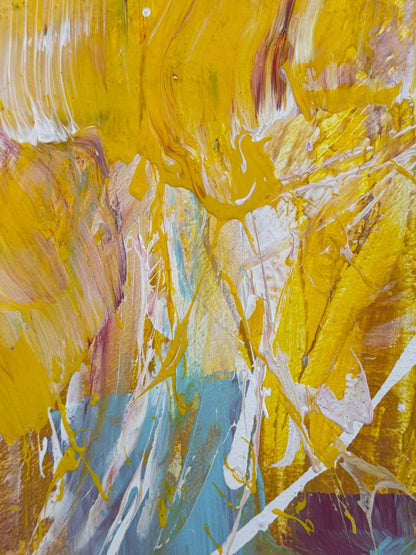 Hand-painted canvas – LEMON SKY