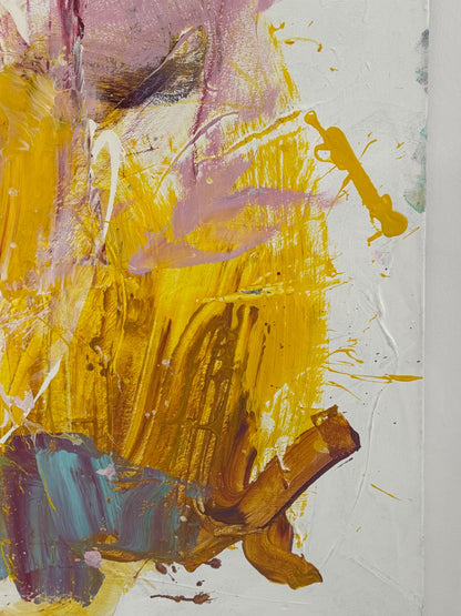 Hand-painted canvas – LEMON SKY