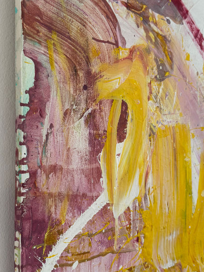 Hand-painted canvas – LEMON SKY