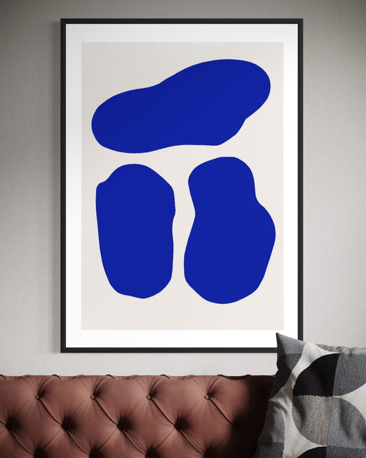SHAPES IN BLUE - Plakat