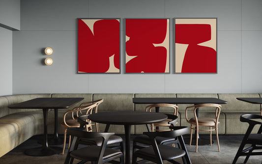 Zestaw 3 - RED SHAPE I, II, III