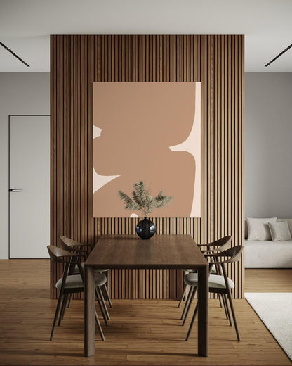 Obraz abstrakcyjny na płótnie w odcieniach piaskowych - SAND SHAPE II