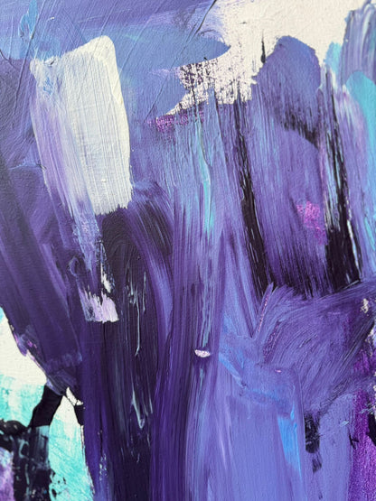 Hand-painted canvas – LEMON SKY