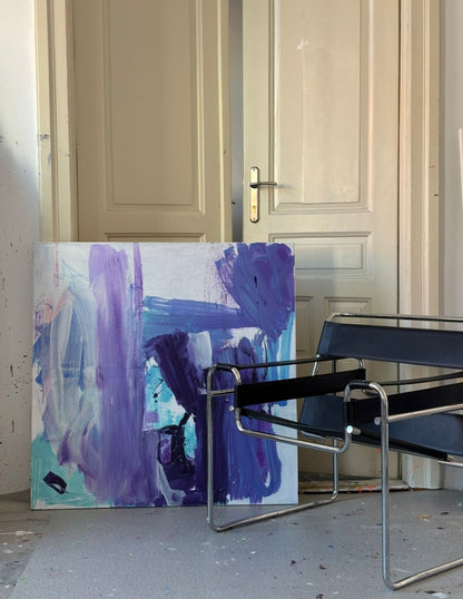 Hand-painted canvas – LEMON SKY