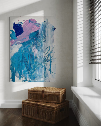 Obraz abstrakcyjny na płótnie w wielokolorowy - TENDER ECHO