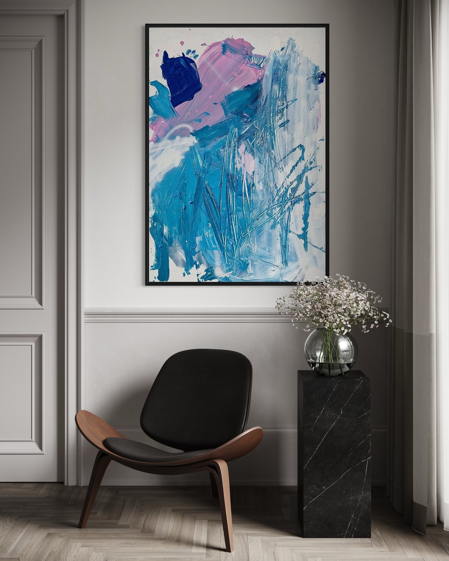 Obraz abstrakcyjny na płótnie w wielokolorowy - TENDER ECHO