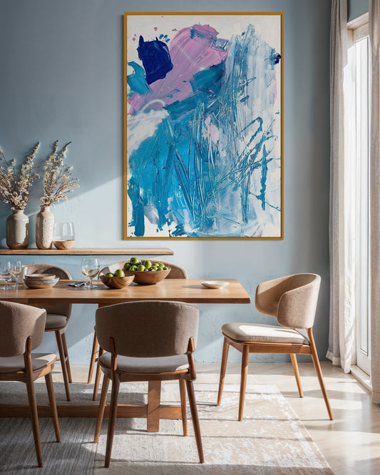 Obraz abstrakcyjny na płótnie w wielokolorowy - TENDER ECHO