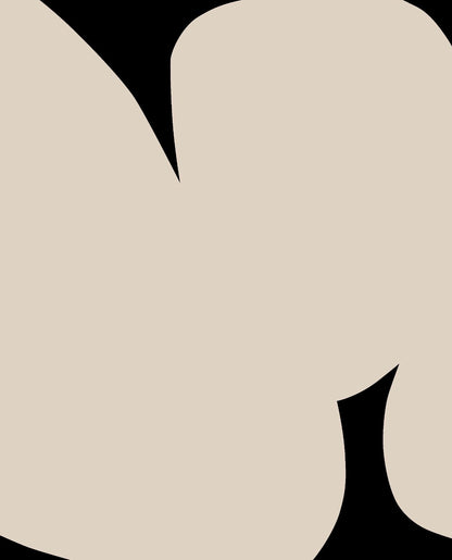 Abstraktes Leinwandbild in Weiß und Schwarz – WHITE SHAPE III