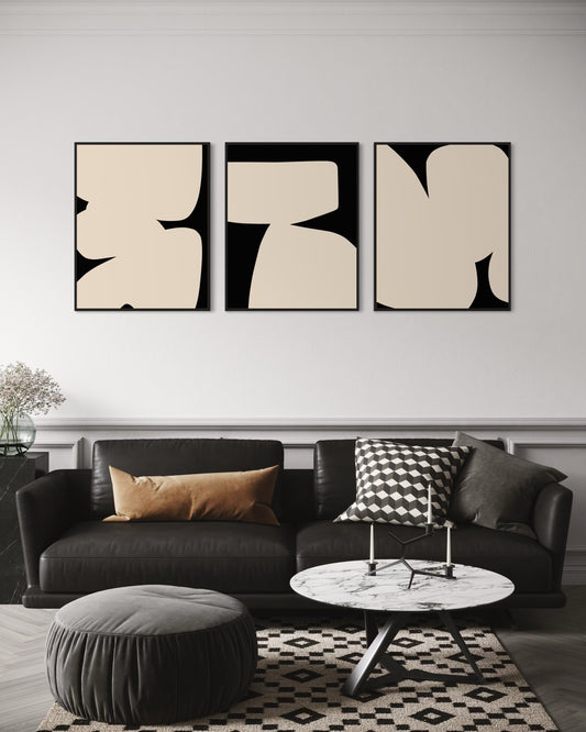 SET 3 - WHITE SHAPE I, II, III