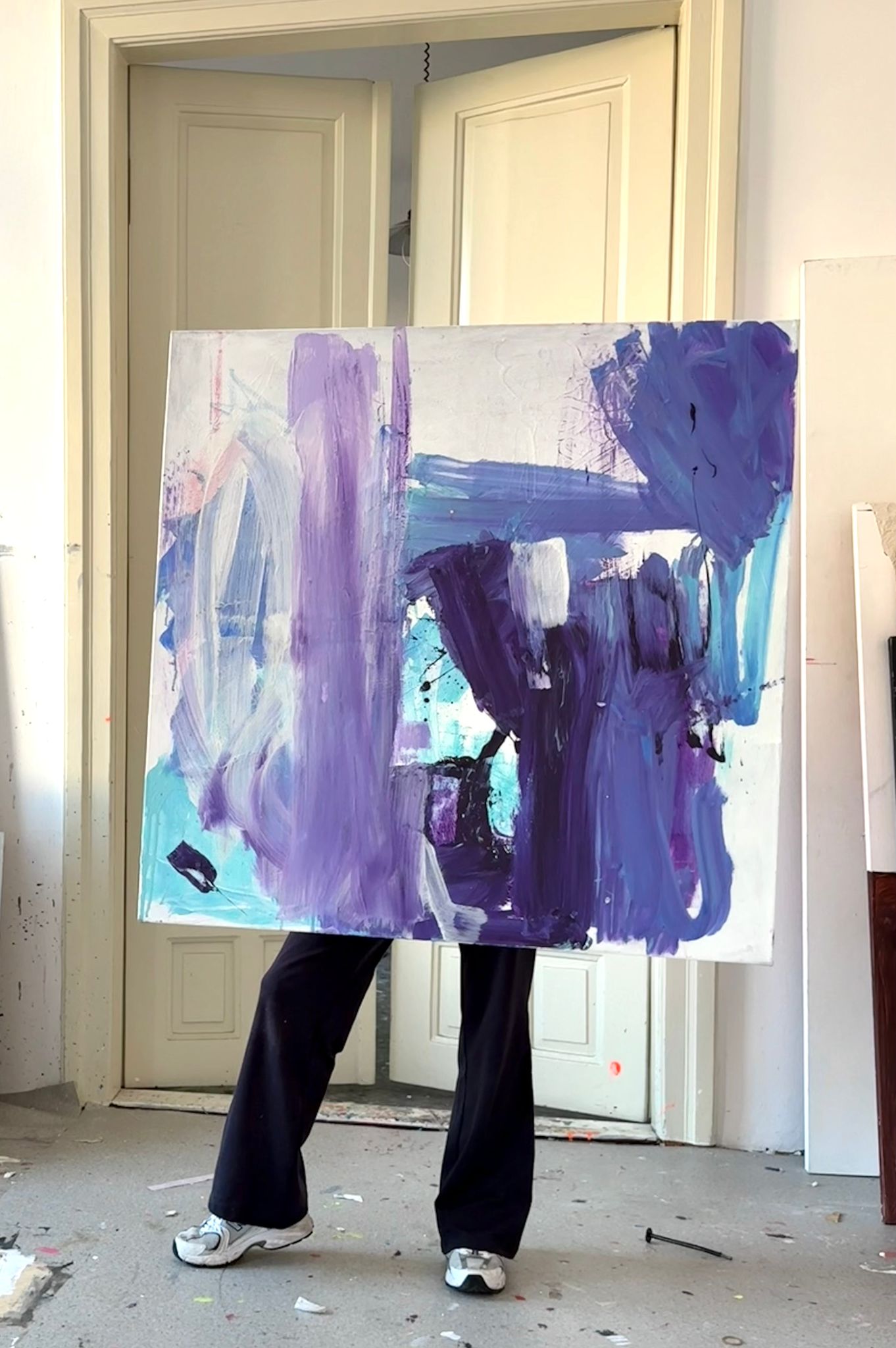 Hand-painted canvas – LEMON SKY