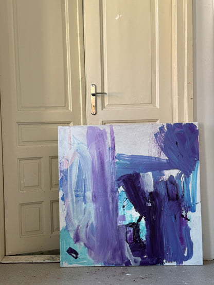 Hand-painted canvas – LEMON SKY