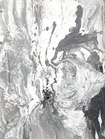 Set 2 – Abstract Canvas Prints in Black and Caramel Tones (2 Pieces)