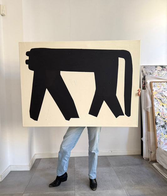 Handgemaltes Leinwandbild – SHADOW OT THE PANTHER'S GRACE 2