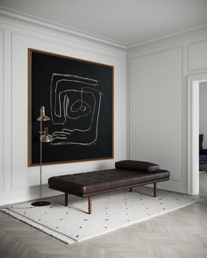 Obraz abstrakcyjny na płótnie w kolorach czerni - QUIET MIND