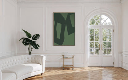 Abstrakter Leinwanddruck in Grün – GREEN BALANCE