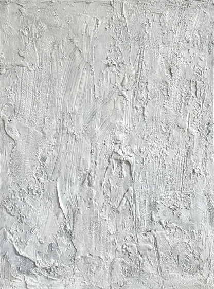 Obraz strukturalny malowany na płótnie w kolorze białym