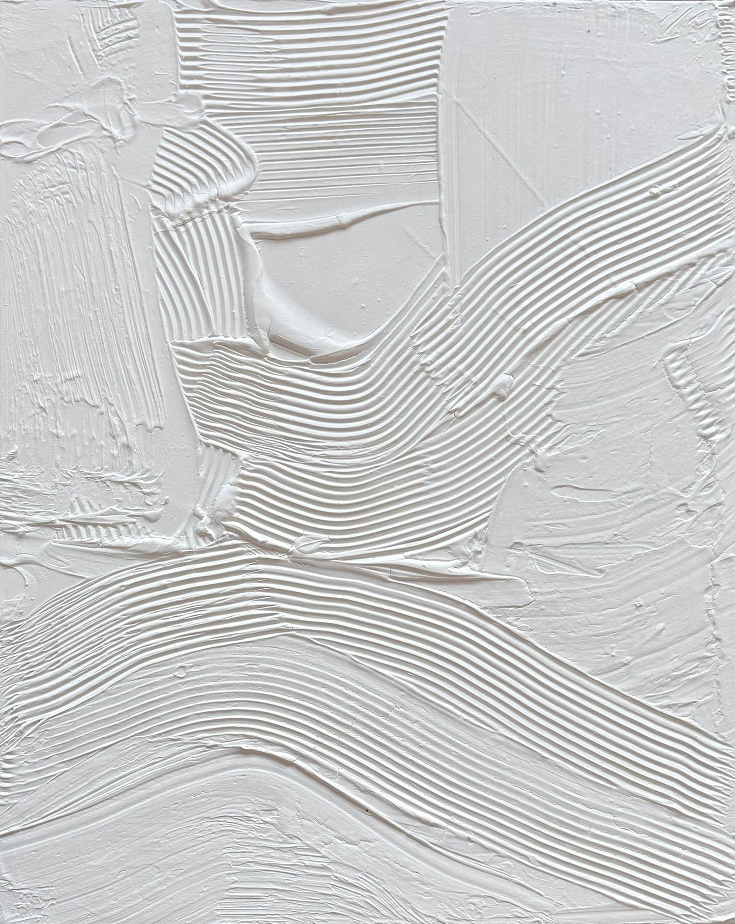 Strukturbild – Gipsrelief auf Leinwand