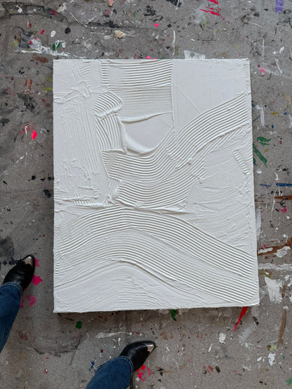 Strukturbild – Gipsrelief auf Leinwand
