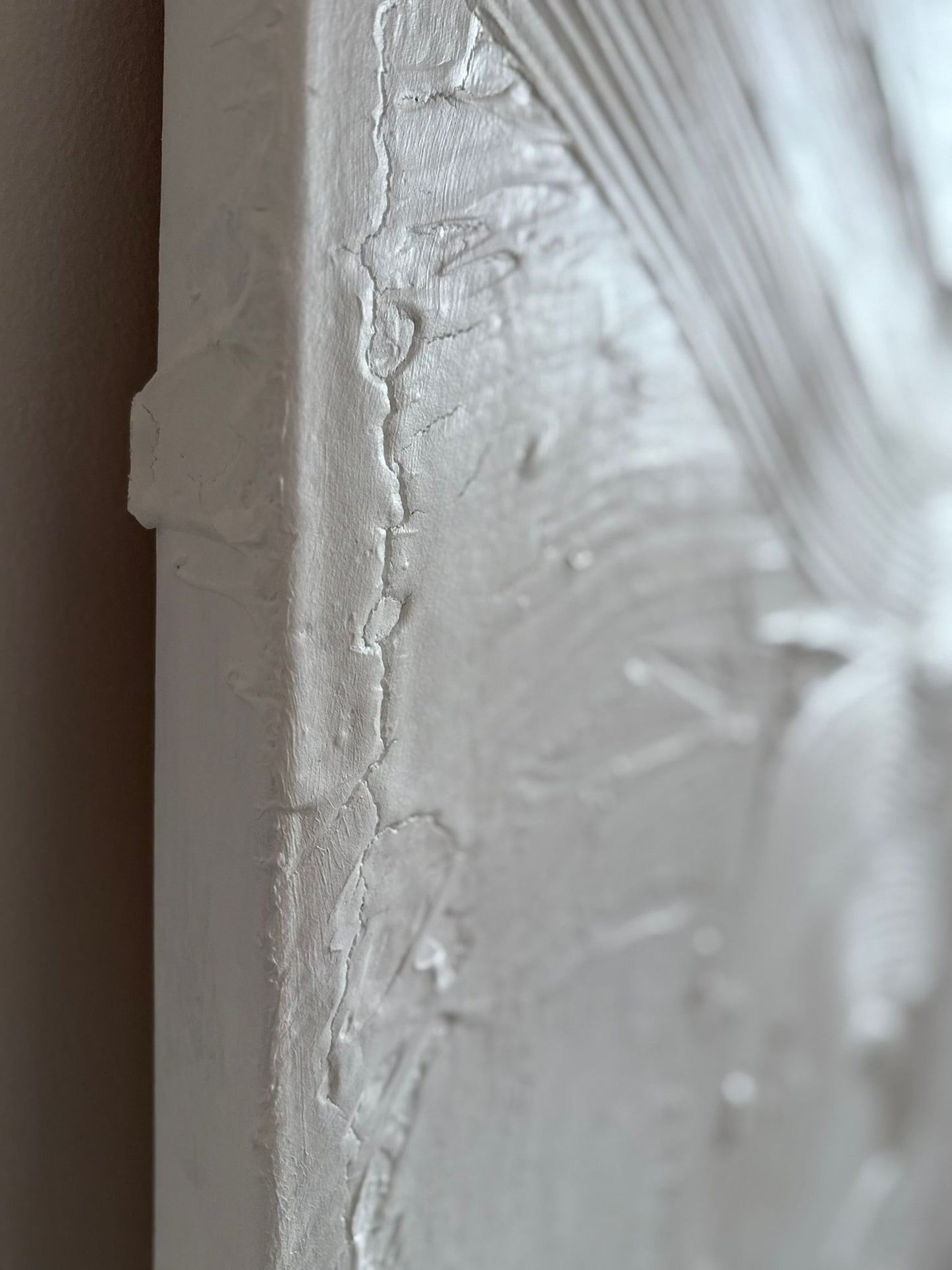 Strukturbild – Gipsrelief auf Leinwand