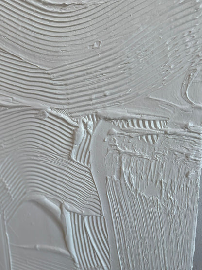 Strukturbild – Gipsrelief auf Leinwand