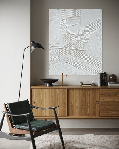 Strukturbild – Gipsrelief auf Leinwand