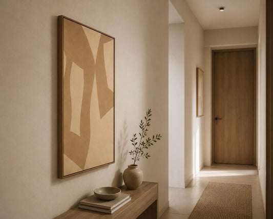 Abstract canvas print in beige – SAND BALANCE